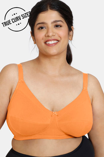 Buy Women's Zivame Orange Non-Wired Full Coverage Super Support Bra Online