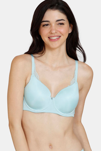 Buy Zivame Marshmallow Padded Wired 3/4th Coverage T-Shirt Bra - Plume