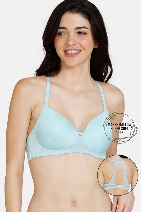 Buy Zivame Marshmallow Padded Non Wired 3/4th Coverage T-Shirt Bra - Plume  at Rs.907 online