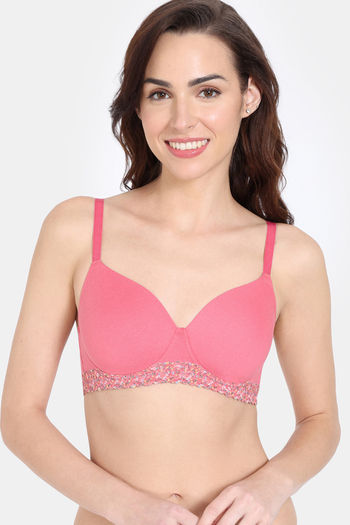 Rosaline Everyday Double Layered Non Wired Full Coverage Super Support Bra  - Fjord Blue
