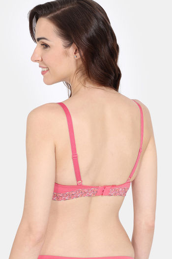 Buy Zivame Cupid Chic Padded Non Wired 3/4th Coverage T-Shirt Bra - Desert  Rose at Rs.671 online