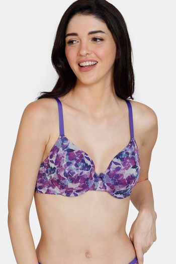 Buy Zivame Bohemian Blooms Padded Wired 3/4th Coverage T-Shirt Bra