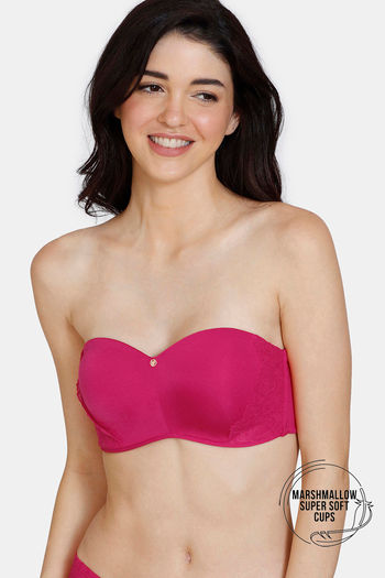 Buy Zivame Marshmallow Padded Non Wired 3/4th Coverage Strapless