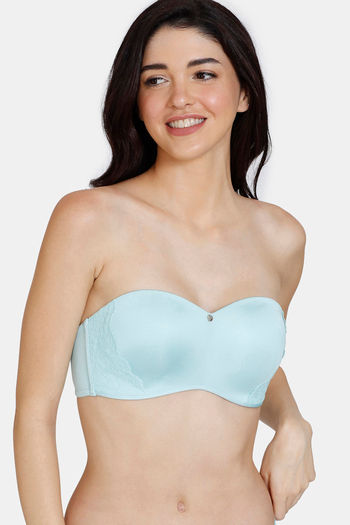 Buy Zivame Marshmallow Padded Non Wired 3/4th Coverage Strapless Bra - Plume