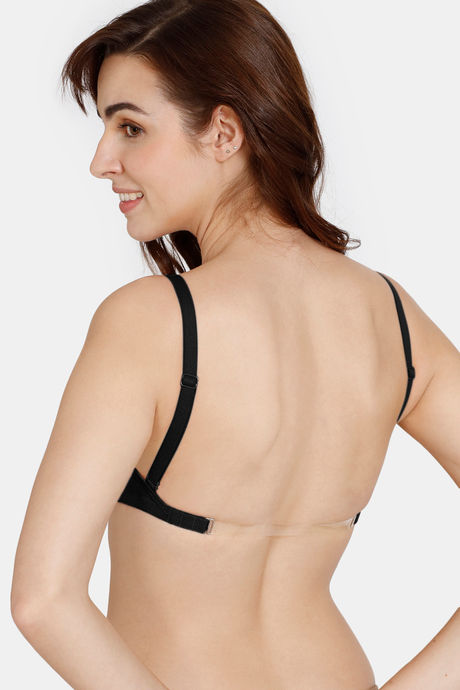 Buy Zivame Beautiful Basics Double Layered Non Wired 3/4th Coverage  Backless Bra - Black at Rs.260 online