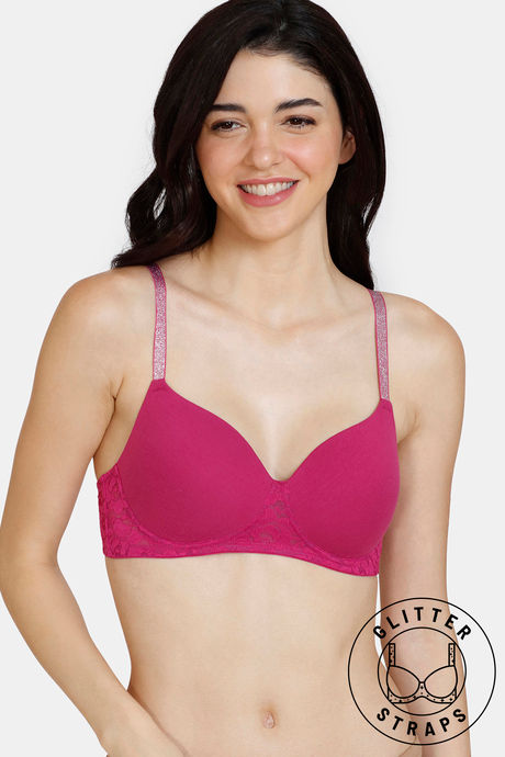 Buy Zivame Beautiful Basics Padded Wired 3/4th Coverage T-Shirt Bra -  Gibraltar Sea at Rs.492 online