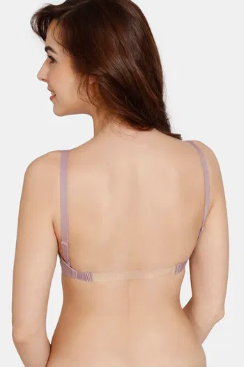 Buy Zivame Beautiful Basics Padded Non Wired 3/4th Coverage Backless Bra - Elderberry