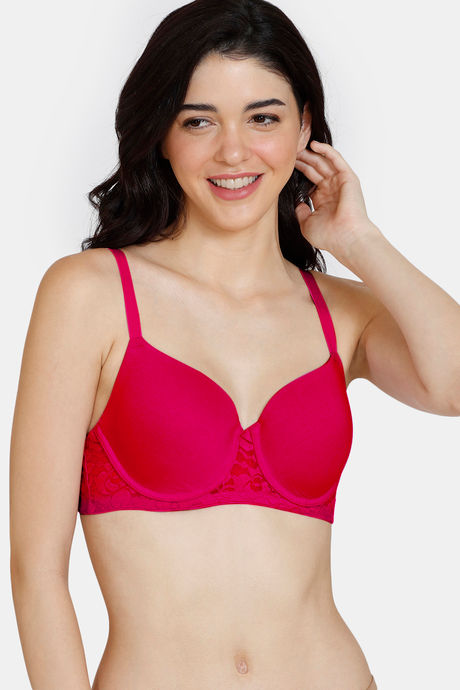 Buy Zivame Beautiful Basics Underwired T-Shirt Bra - Pink (32DD) Online