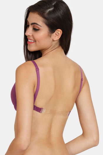 Liigne Transparent Strap Padded Bra - Made of Pure Cotton Full Coverage Non  Wired Seamless Pushup Soft Cup for T-Shirt Saree Dress Sports Garment for
