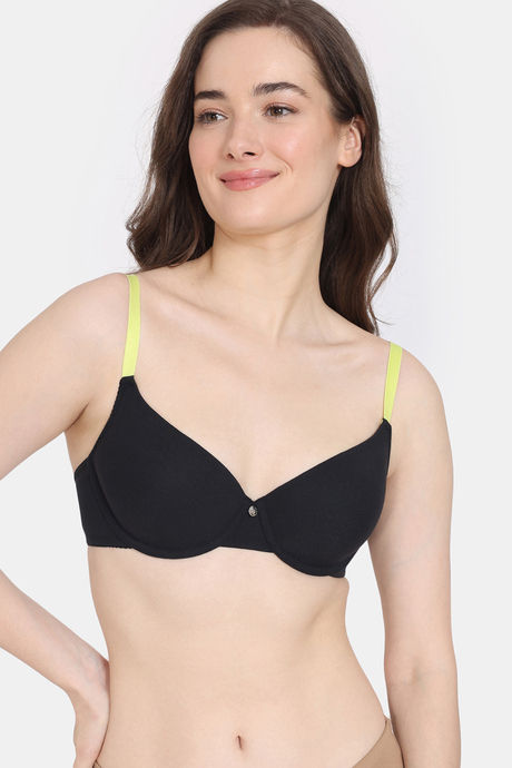 Zivame Innovation Padded Non Wired 3/4th Coverage Strapless Bra - Sailor  Blue