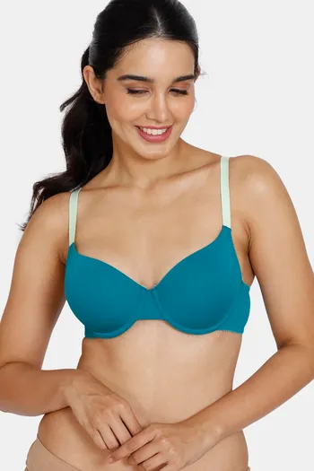 Buy online Blue Polyamide Minimizer Bra from lingerie for Women by Zivame  for ₹499 at 50% off