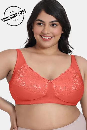 Buy Zivame True Curv Single Layered Non Wired 3/4th Coverage Super Support Bra - Emberglow