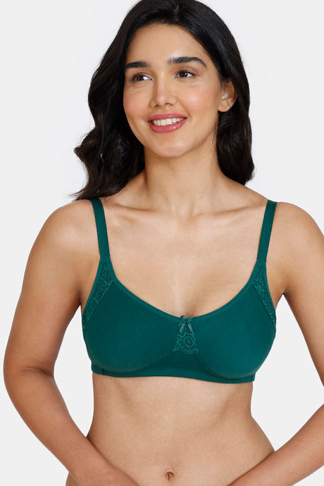 Buy Zivame Beautiful Basics Double Layered Non Wired 3/4th Coverage T-Shirt  Bra - Botanical Garden at Rs.290 online