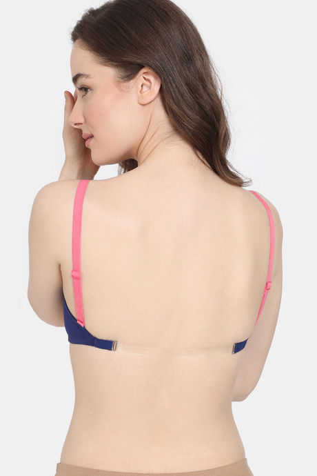 Buy Zivame Beautiful Basics Padded Non Wired 3/4th Coverage Backless Bra -  Blue Depth at Rs.400 online