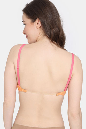Buy Zivame Beautiful Basics Padded Non Wired 3/4th Coverage Backless Bra - Muskmelon