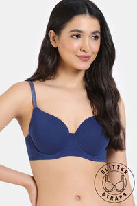 Buy Zivame Beautiful Basics Padded Non Wired 3/4th Coverage T-Shirt Bra -  Cerise at Rs.616 online