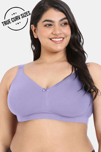 Zivame Girls Double Layered Non Wired Full Coverage Bralette - Star Lavender