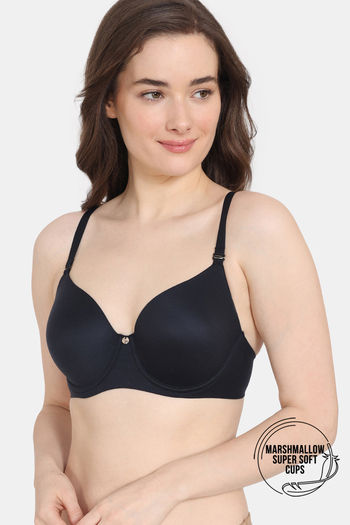 Buy Zivame Marshmallow Padded Wired 3/4th Coverage T-Shirt Bra - Anthracite