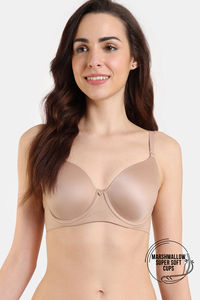 Buy Zivame Beautiful Basics Padded Wired 3/4th Coverage T-Shirt Bra -  Anthracite at Rs.498 online