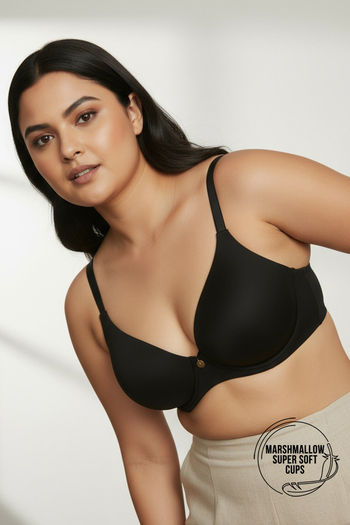 Buy Zivame Marshmallow Padded Non Wired 3/4Th Coverage T-Shirt - Anthracite