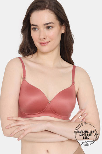 Buy Zivame Marshmallow Padded Non Wired 3/4th Coverage T-Shirt Bra - Dusty  Cedar at Rs.1495 online
