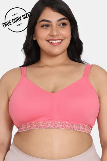Buy Zivame Beautiful Basics Double Layered Non Wired Full Coverage Slip-On  Bra - Pink Cosmos at Rs.360 online