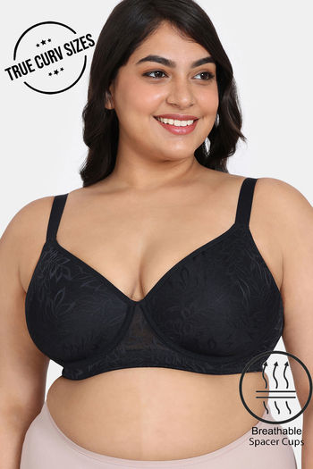 Buy Zivame True Curv Lightly Lined Wired 3/4th Coverage Super Support Bra - Anthracite