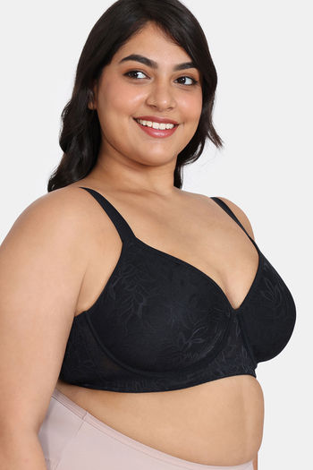 Buy Zivame True Curv Lightly Lined Wired 3/4th Coverage Super Support Bra -  Anthracite at Rs.1271 online
