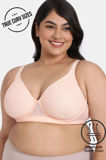 Buy Zivame True Curv Lightly Lined Wired 3/4th Coverage Super Support Bra - Bellini