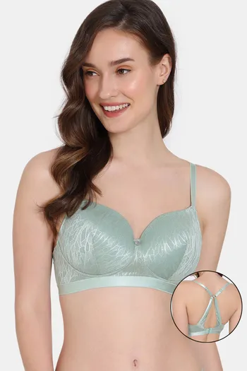 Buy Zivame True Curv Robins Song Double Layered Wired 3-4th Coverage  Support Bra -golden Yellow online