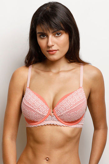 Buy Zivame Moroccan Lace Padded Wired Medium Coverage Bralette
