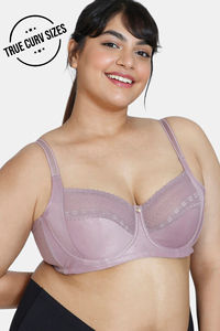 Buy Zivame Tuscan Romance True Curv Double Layered Wired 3/4th Coverage Super Support Bra - Elderberry