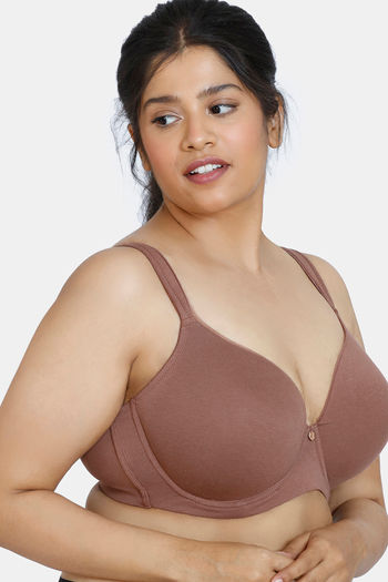 Buy Zivame Brown Solid Non Wired Lightly Padded T Shirt Bra - Bra for Women  2347998