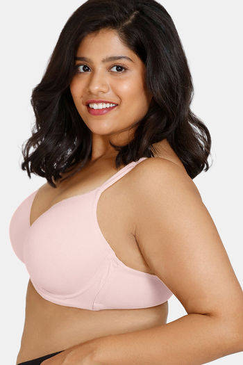 Buy Zivame True Curv Padded Wired 3/4th Coverage Super Support Bra - Powder  Pink at Rs.560 online