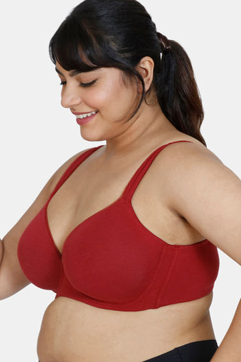 Buy Zivame True Curv Padded Wired 3/4th Coverage T-Shirt Bra - Sundried  Tomato at Rs.630 online