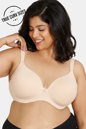 Buy Zivame True  Curv Padded Wired 3/4th Coverage T-Shirt Bra-Toasted Almond