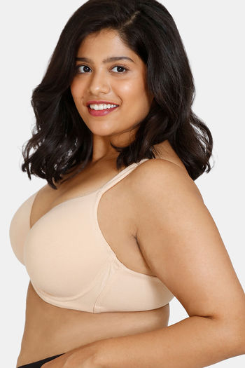 Buy Zivame True Curv Padded Wired 3/4th Coverage T-Shirt Bra - Toasted  Almond at Rs.932 online