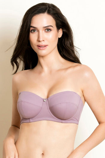 Buy Zivame Beautiful Basics Single Layered Wired 3/4th Coverage Bra -  Elderberry at Rs.697 online