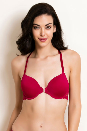 Buy Zivame Padded Wired 3/4th Coverage Pretty Back Bra - Cerise at Rs.389  online