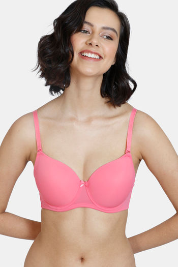 Buy Zivame Padded Wired Bra- Pink Online at Low Prices in India