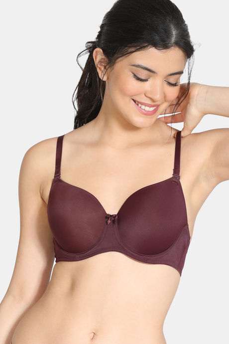 Buy Zivame Padded Wired 3/4th Coverage T-Shirt Bra - Ibis Rose at Rs.425  online