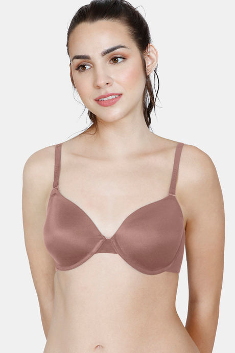 Buy Zivame At Work Padded Wired 3/4th Coverage T-Shirt Bra - Beaver Fur at  Rs.518 online