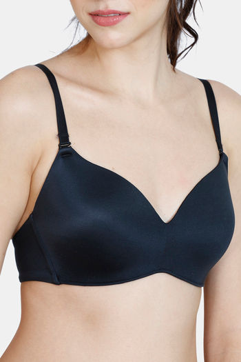 Buy Zivame At Work Padded Non Wired 3/4th Coverage T-Shirt Bra - Black at  Rs.1101 online