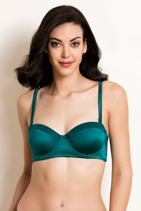 Buy Zivame Shimmer N Shine Padded Wired 3/4th Coverage Strapless Bra -  Everglade at Rs.995 online