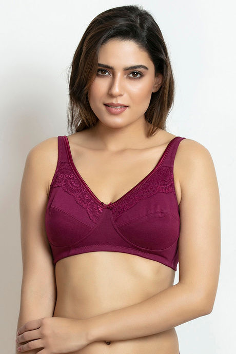 Zivame Double Layered Non Wired 3/4th Coverage Sag Lift Bra - Purple Potion