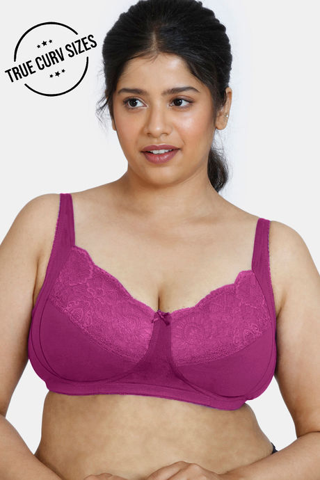 Zivame True Curv Double Layered Non Wired 3/4th Coverage Sag Lift Bra -  Hollyhock
