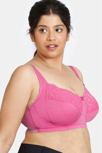 Buy Zivame True Curv Double Layered Non Wired Full Coverage Super Support  Bra - Salmon Rose at Rs.332 online