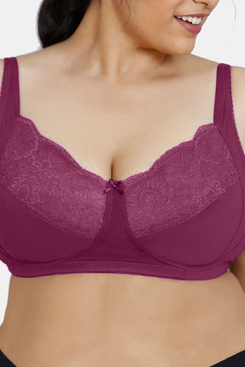 Buy Zivame True Curv Double Layered Non Wired 3/4th Coverage Sag Lift Bra -  Purple Potion at Rs.419 online