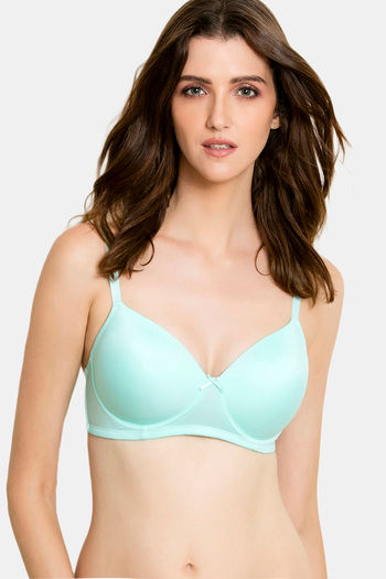 Buy Zivame Padded Non Wired 3/4th Coverage T-Shirt Bra - Peach