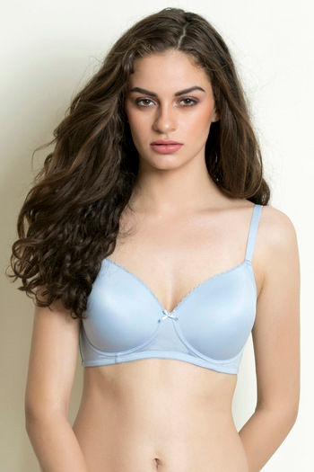 Buy Zivame Beautiful Basics Padded Wired 3/4th Coverage Lace Bra - Cerise  at Rs.806 online